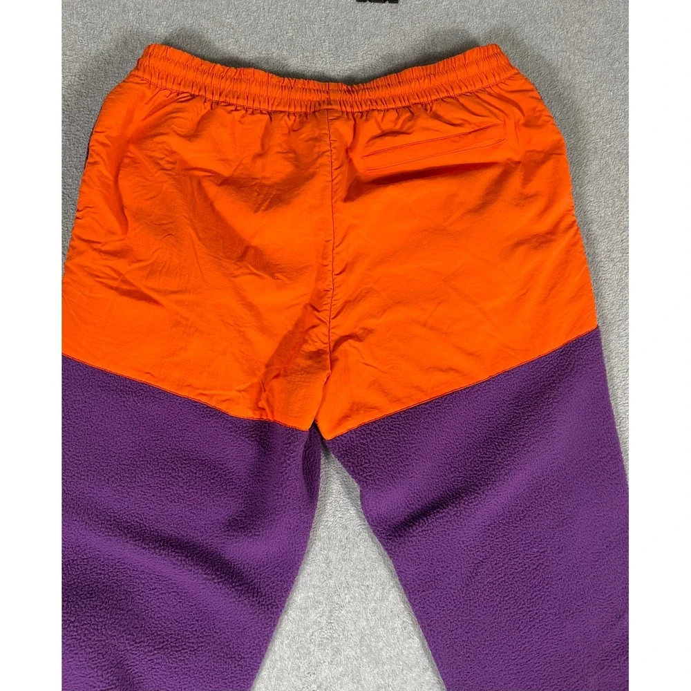 The North Face Denali Fleece Pants Purple Orange Colorblock Mens Joggers Large